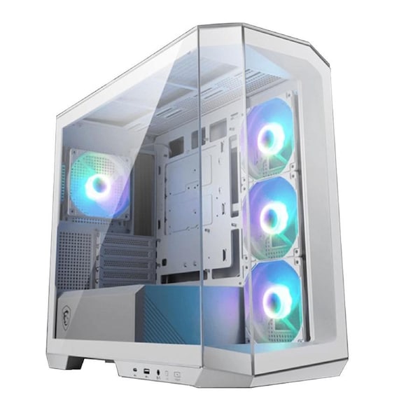 MSI MAG PANO M100R PZ WHITE Micro ATX Case, 1x USB 3.2, 2x USB 2.0, 1x Audio, 1x Mic, 4x PCI-E, 2x 2.5', 2x 3.5', Micro ATX / Mini ITX(NEW)