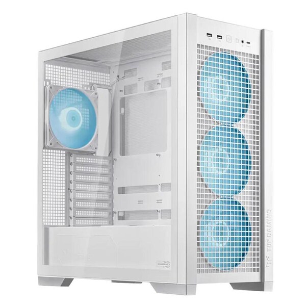 ASUS GT302 TUF GAMING ARGB White ATX Mid Tower Case, Tempered Glass Compact Case, Mesh Panel,(BTF)