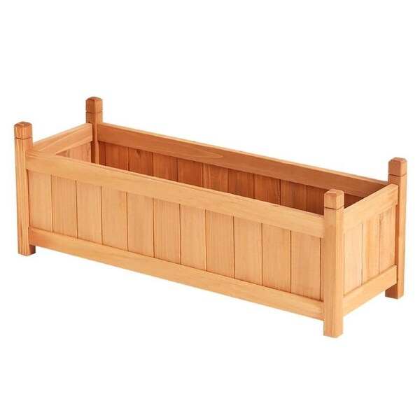 Garden Bed Raised Wooden Outdoor Planter Box Beds Vegetables Herb 90 x 30 x 33cm