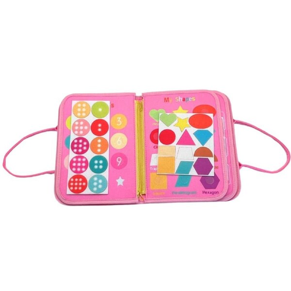Pink Busy Board Fun Learning Toy for Kids