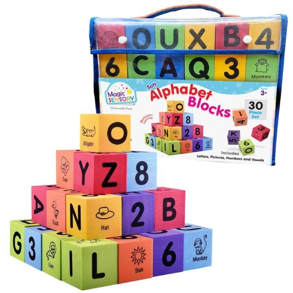Alphabet & Number Foam Blocks Fun Learning Toy for Kids