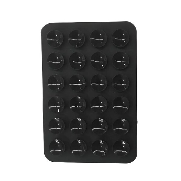 Silicone Suction Adhesive Mount, Holder for Selfies and Video, Universally Compatible, Black