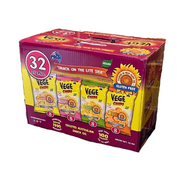 The Vege Chip Company Vege Chips Variety Pack 32 x 21g