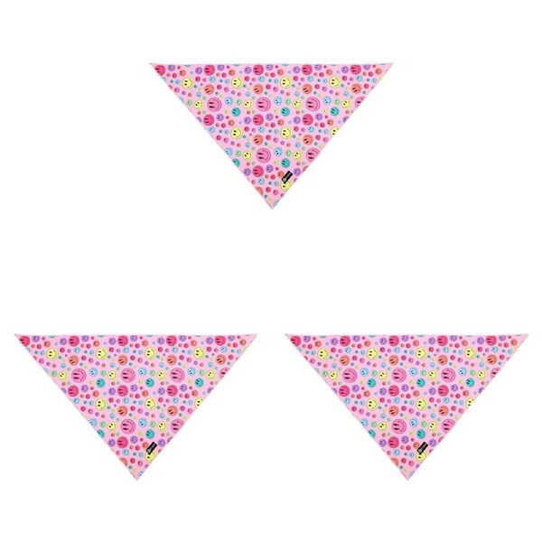 3x Eco-Pup Themed Dog/Pet Dress Up Costume Bandana Smiley Neckerchief/Scarf