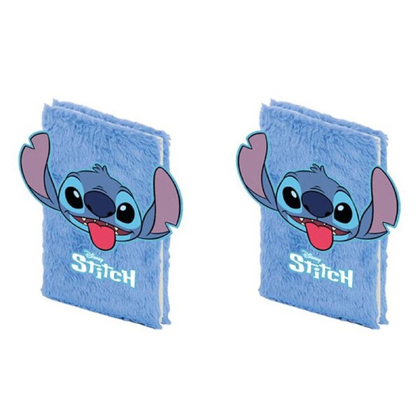 2x Lilo & Stitch Plush A5 Notebook/Journal Kids/Children School Stationery