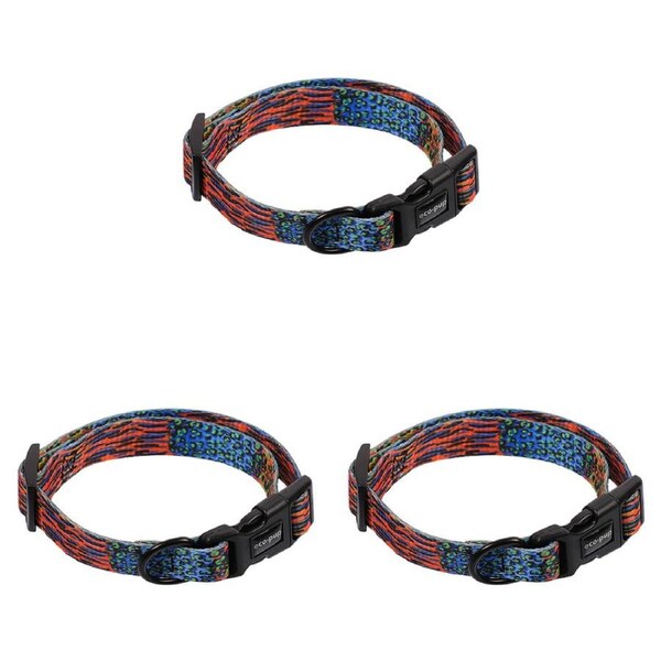 3x Eco-Pup Dog Outdoor Walking Collar Size Small Wild Pattern Pet Dress Up