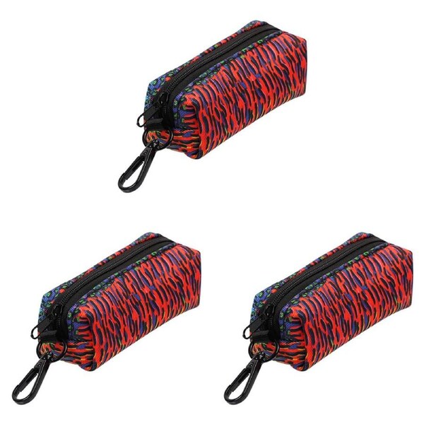 3x Eco-Pup Pet/Dog/Cat Portable Clipping Waste Bag Holder Wild Themed Pattern