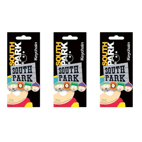 3x South Park PVC Keyring Bag/Car Key Accessory Charm Tag Keychain Heads