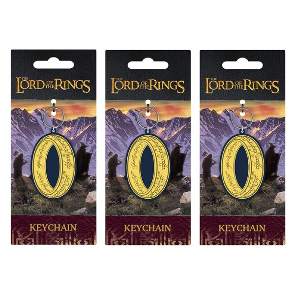 3x Lord Of The Rings PVC Keyring Bag/Car Key Accessory Charm Keychain The Ring