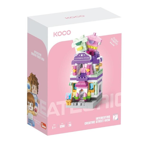 298pc Koco Clothes Store Kids/Children Building Bricks/Blocks Assemble Toy 6y+