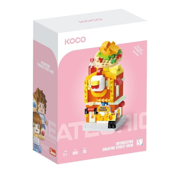 283pc Koco Fried Chicken Restaurant Kids/Children Building Bricks/Blocks Toy 6y+