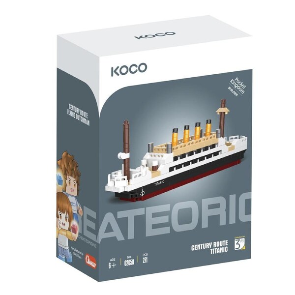 271pc Koco Titanic Kids/Children Building Bricks/Blocks Assemle Play Toy 6y+