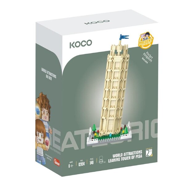 548pc Koco Leaning Tower of Pisa Kids/Children Building Bricks/Blocks Toy 6y+