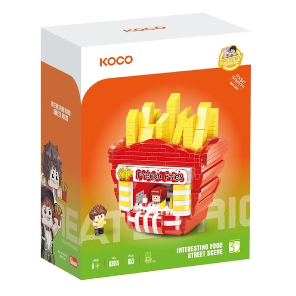 853pc Koco Chip Shop Kids/Children Building Bricks/Blocks Assemble Play Toy 6y+