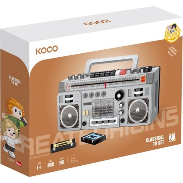 1982pc Koco Old-Fashioned Radio Building Blocks Micro Bricks Kids Toy Set 6y+