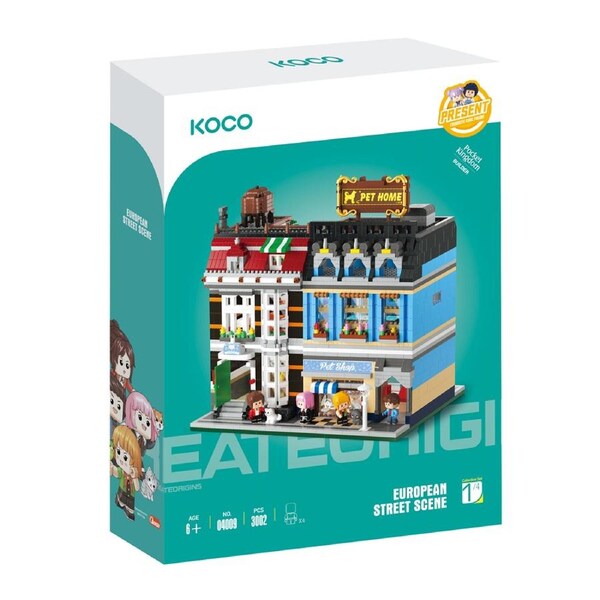 3002pc Koco Pet Shop Building Blocks Micro Bricks Kids DIY Assemble Toy Set 6y+