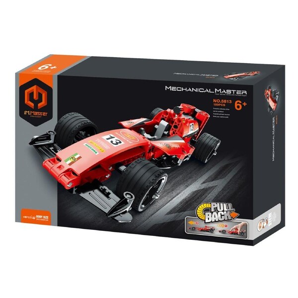 150pc iM.Master Pull Back Racing Car Building Blocks Kids DIY Toy Set Red 6y+