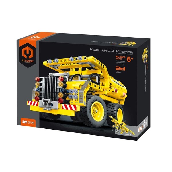 361pc iM.Master 2-in-1 Dump Truck To Aircraft Blocks Kids DIY Toy Set Yellow 6y+