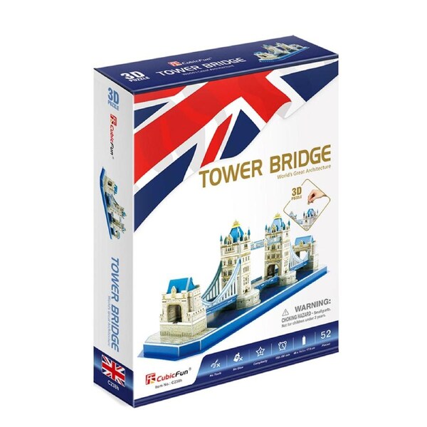 52pc CubicFun Tower Bridge 3D Puzzle Kids/Children DIY Interactive Fun Toy 3y+