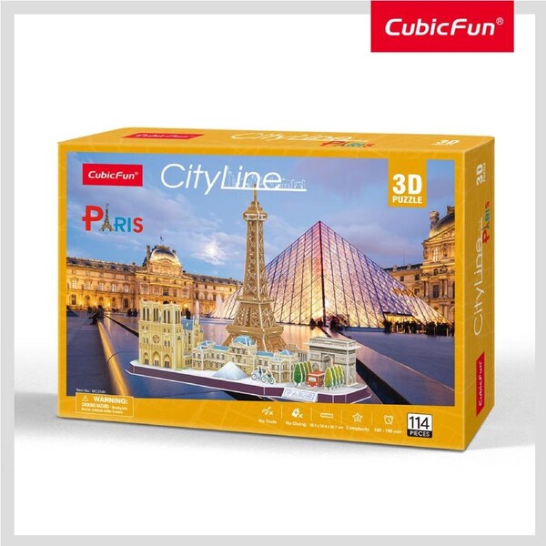 114pc CubicFun City Line Paris 3D Puzzle Kids/Children Interactive Fun Toy 3y+