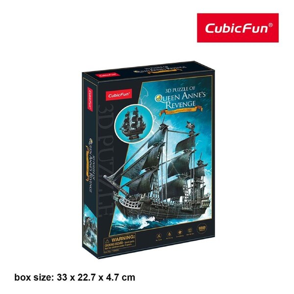 180pc CubicFun The Queen Anne's Revenge 3D Puzzle Interactive Building Toy 3y+