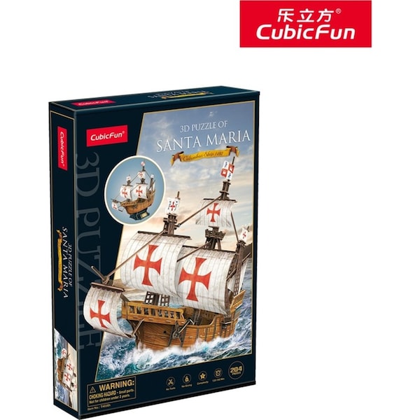 204pc CubicFun Santa Maria 3D Puzzle Kids/Children Interactive Building Toy 4y+