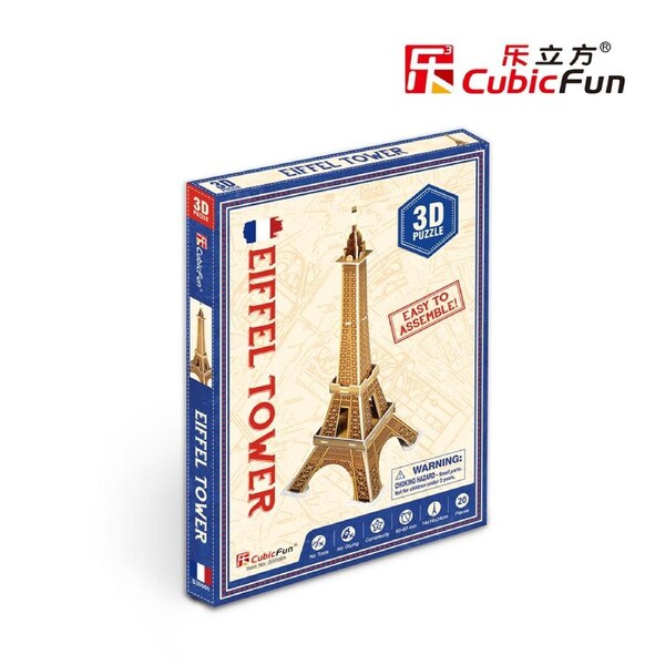 20pc CubicFun Eiffel Tower 3D Puzzle Kids/Children Interactive Building Toy 4y+