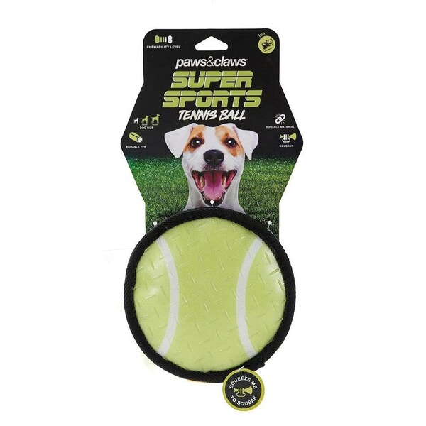Paws & Claws Super Sports TPR Covered Oxford Tennis Ball - 15x4.5cm