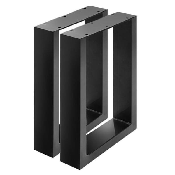 2x Coffee Dining Table Legs Steel Industrial Vintage Bench Metal BOX 40CM Black