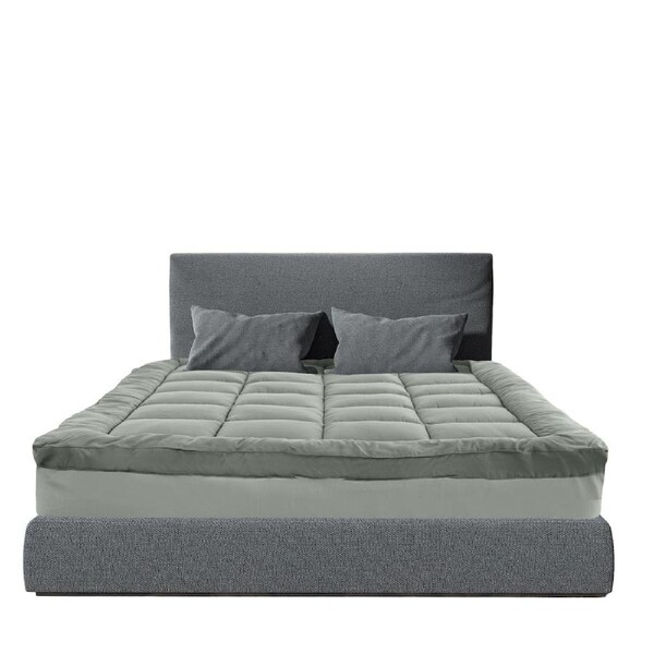 Royal Comfort Bamboo Blend Topper 800GSM 45cm Skirt Luxury Bedding Queen