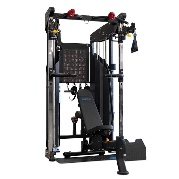 Reeplex RF300 Functional Trainer + Attachments with Adjustable Bench