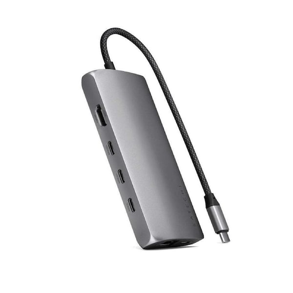 Satechi Multiport Male USB-C to Female 8K HDMI/Ethernet V3 Adapter Space Grey