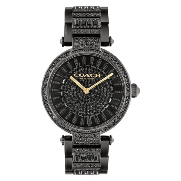 Coach Black Steel & Crystal Black Dial Women's Watch - 14504269