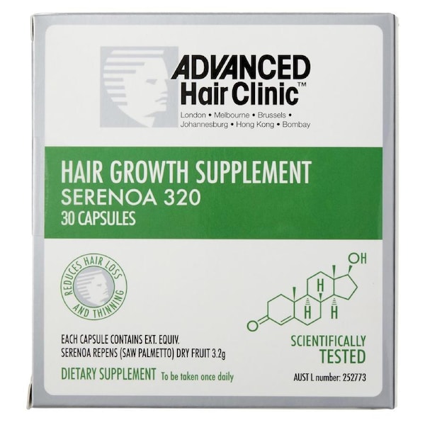 Advanced Hair Clinic Shower Bathroom Serenoa Hair Thickening/Care 30 Capsules