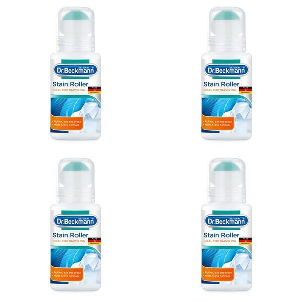 4x Dr Beckmann 75ml Stain Roller Portable Clothes/Fabric Cleaner Dirt Remover