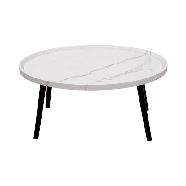 Oval Coffee Table Mid Century Modern Minimalist Display