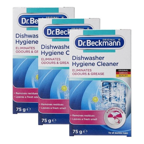 3x Dr Beckmann Dishwasher Machine Hygiene Cleaner Grease Stain/Dirt Remover