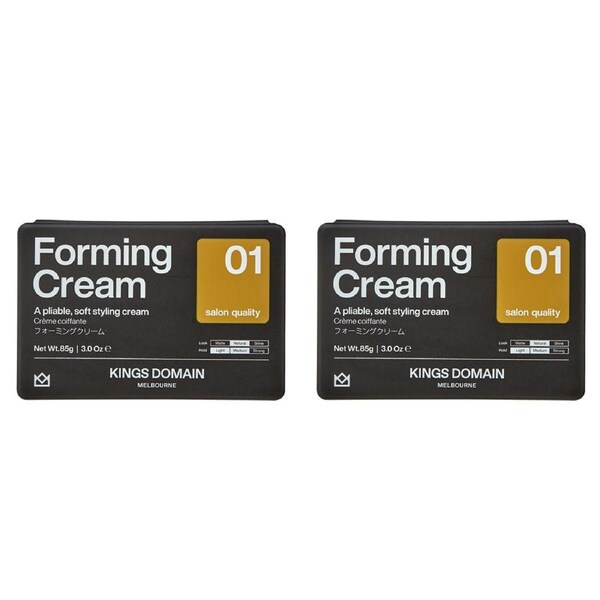 2x Kings Domain Melbourne Forming Soft Styling Pliable Cream Hair Natural Look
