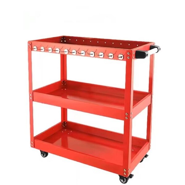 3-Tier Steel Tool Trolley Cart Workshop on Wheels Trolly Work Mechanic