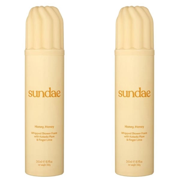2x Sundae 265ml Whipped Shower Bathroom Honey Honey Scent Body Wash Skin Care