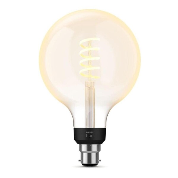 PHILIPS HUE&nbsp;G125&nbsp;White Ambiance Filament Bulb With B22 Base