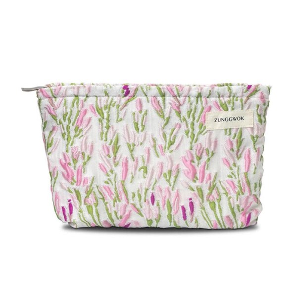 Nevenka Floral Makeup Bag Travel Cosmetic Organizer for Women and Girls-Willow