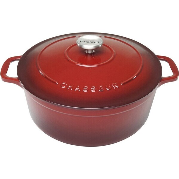 Chasseur Round French Oven 26cm / 5 Litre Bordeaux - Cast Iron