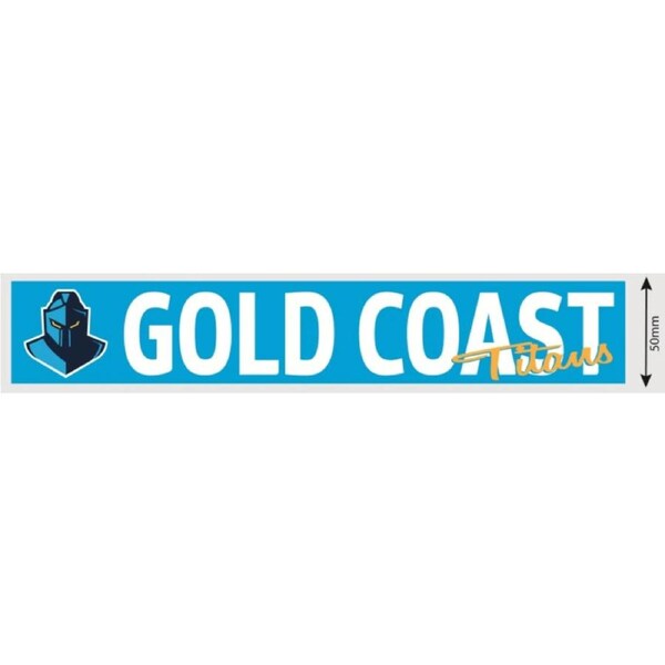 NRL Car Window Decal - Gold Coast Titans - Sticker 280mm