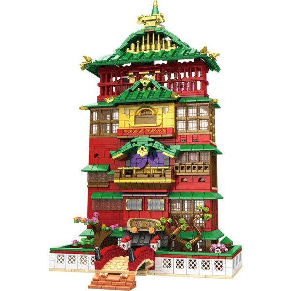 1868PCS Spirited Away Mysterious Town Building Set With Mini Figures Street View Store Model