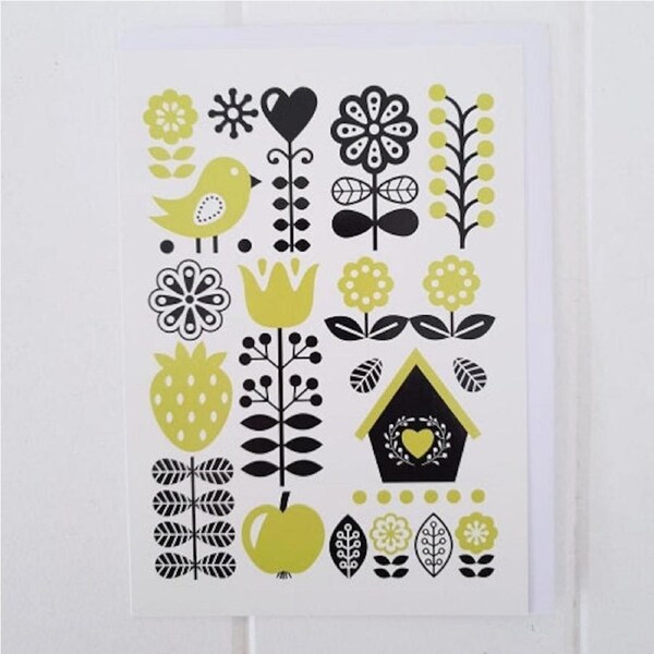 Green Birdhouse All Occasion Greeting Card