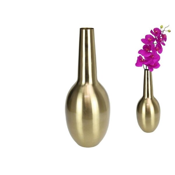 Matte Gold Metal Décor Vase Home Decoration