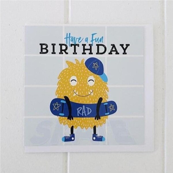 Rad Skater Happy Birthday Greeting Card