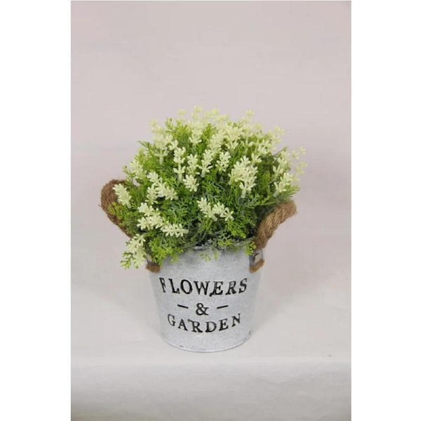 Potted Flowers with Rope Handle