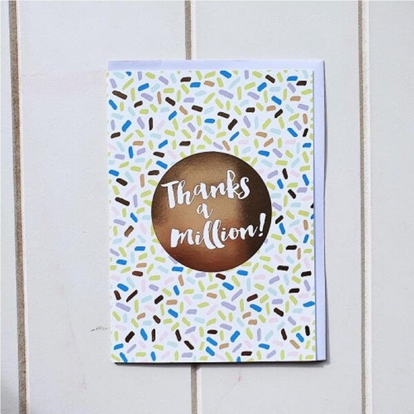 Thanks A Million specky greeting card